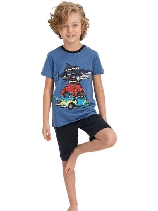 Roly Poly Kids' Pajamas Summer Blue Sea Cars