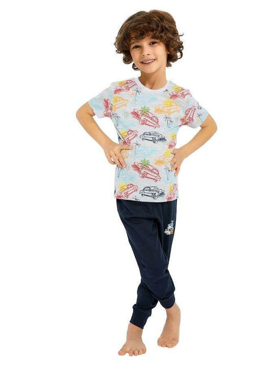 Roly Poly Set Top & Bottom Kids Summer Cotton Pyjamas Multicolour