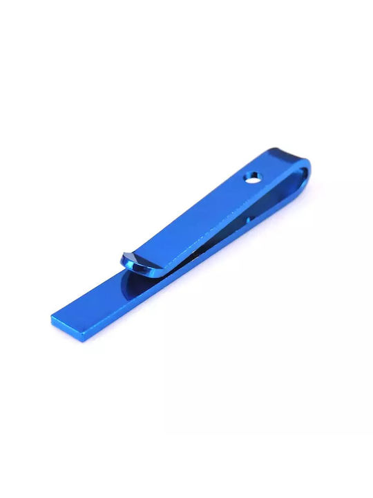 Steel Tie Clip Blue 4.5x0.5cm
