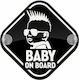 Koupakoupa Semn Baby on Board cu Ventuză Negru