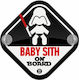 Koupakoupa Baby on Board Sign with Suction Cup Black
