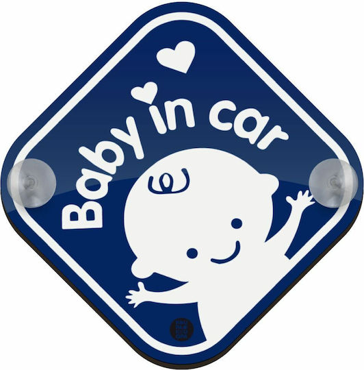 Koupakoupa Baby on Board Sign with Suction Cup Car Blue