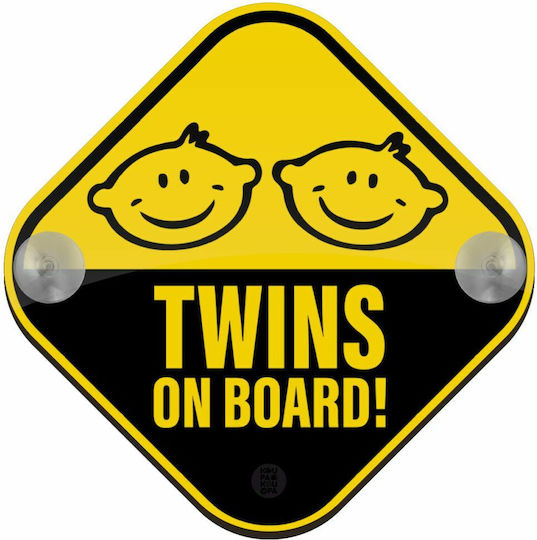 Koupakoupa Baby on Board Sign with Suction Cup Yellow