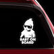 Frisky Baby on Board Sign with Sticker White