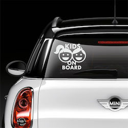 Baby on Board Αυτοκόλλητο Λευκό