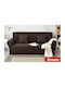 Elastische Abdeckung für Dreisitziges Sofa Braun 1Stück 9448-09