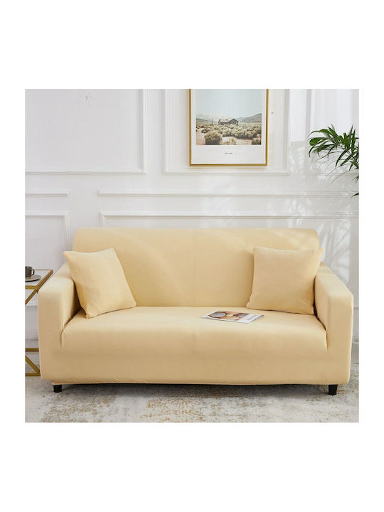 Elastische Abdeckung für Dreisitziges Sofa Beige 1Stück 9448-11