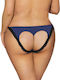 Femei Sexy Slip cu decupaje Albastru