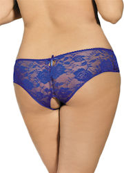Open Crotch Strappy Blue