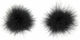 Naughty Toys Feather Round Nipple Covers Μαύρα