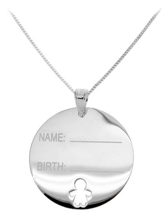 ID Necklace White Gold 9K