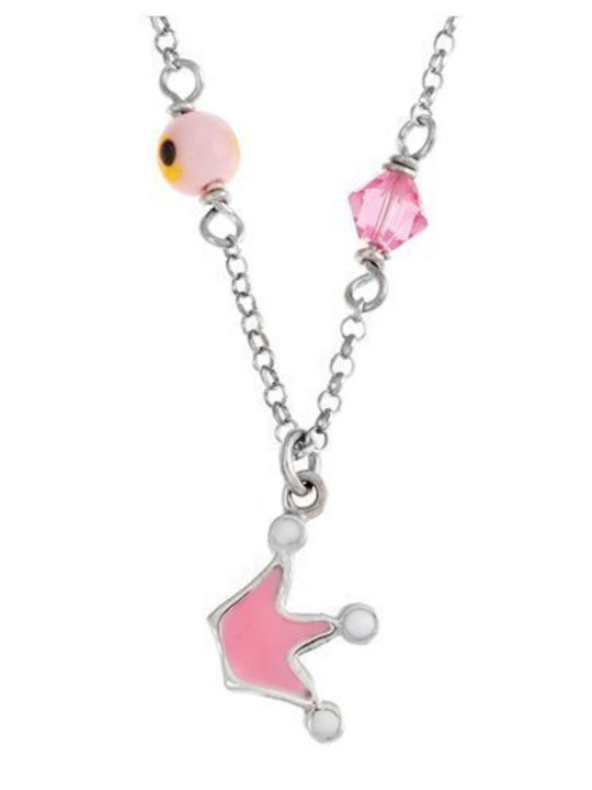 Paraxenies Kinderhalskette Krone aus Silber mit Kette PJ00376