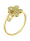 Gold Opening Kids Ring with Design Butterfly 9K P-27345