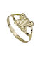 Gold Opening Kids Ring with Design Butterfly 9K 026832