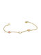 Kids Gold Plated Silver Chain Bracelet with Butterfly for Girl