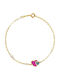 Papoulidis Jewellery Kinderarmband aus Gold 9K mit Herz