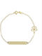 Ortaxidis Kids Bracelet ID from Gold 9K with Flower