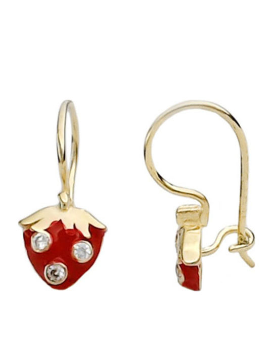Goldjewels Παιδικά Σκουλαρίκια Κρεμαστά από Χρυσό 9K