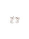Kids Earrings Studs with Stones from White Gold 14K