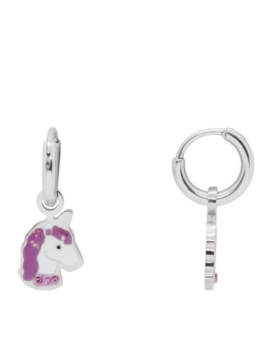 Piercing.gr Hypoallergenic Kids Earrings Unicorns from Steel