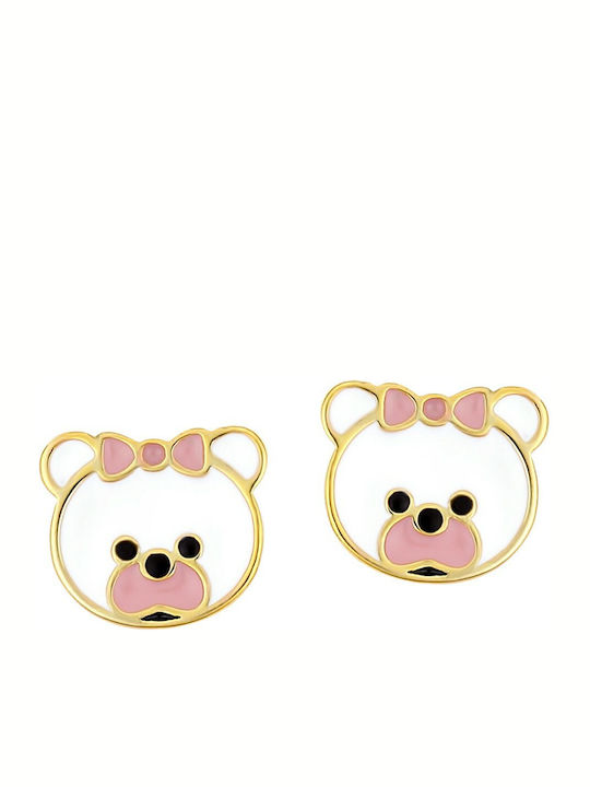 Gold Plated Silver Studs Kids Earrings