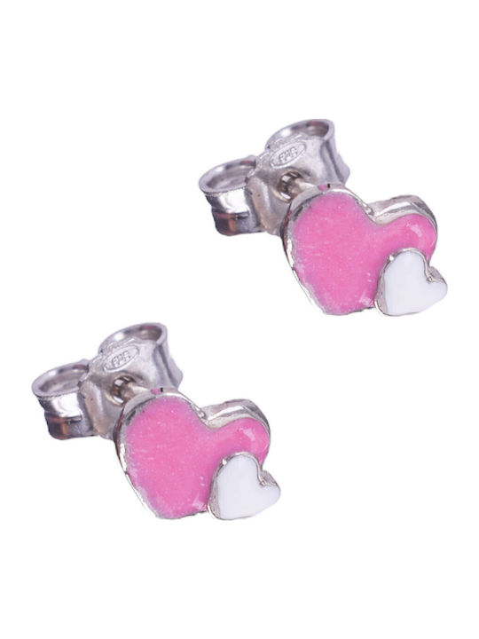 Gatsa Златни Детски Обеци Studs Сърце от Сребро