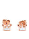 Goldsmith Goldsmith Gold Plated Kids Earrings Studs Crowns from Silver White