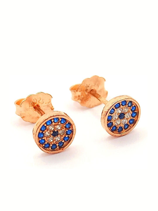 PS Silver Gold Plated Kids Earrings Studs with Stones from Silver Rose Gold