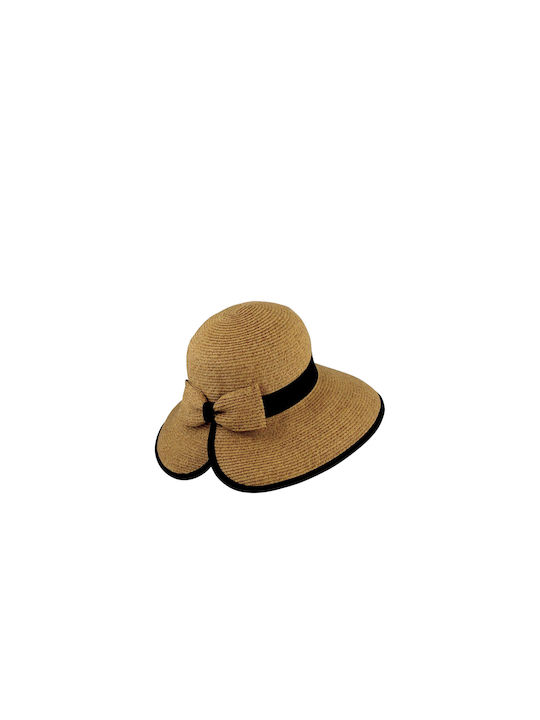Γυναικείο Ψάθινο Καπέλο Cloche Μπεζ