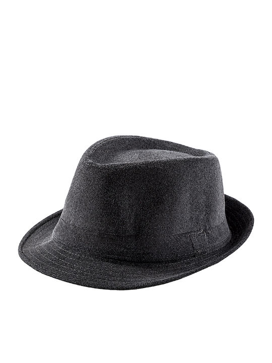 Brims and Trims Fabric Men's Hat Fedora Gray