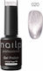Nailp Professional Nailp Gel Polish Soak Off Uv Led Fairy Crystal Semi-Permanent Nail Polish 020 with Glitter Cat Eye 12ml 1pcs