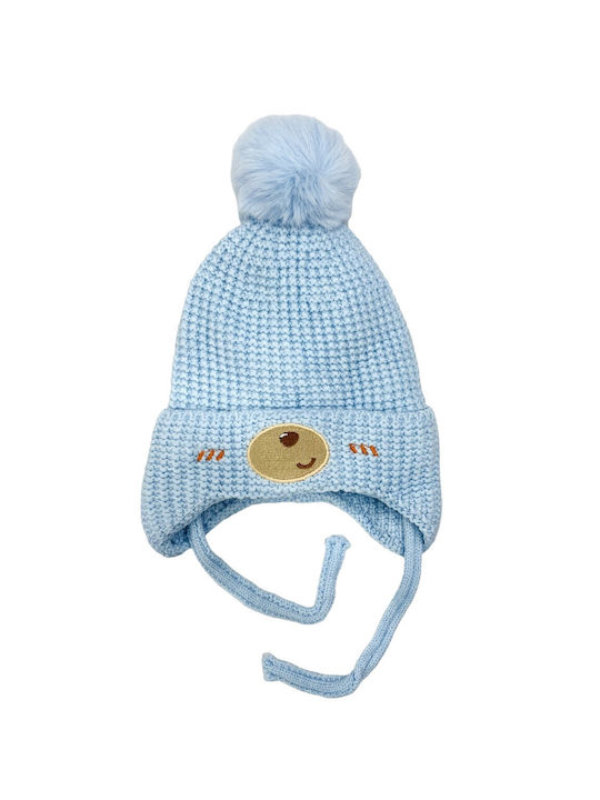 Kids Beanie Knitted Light Blue