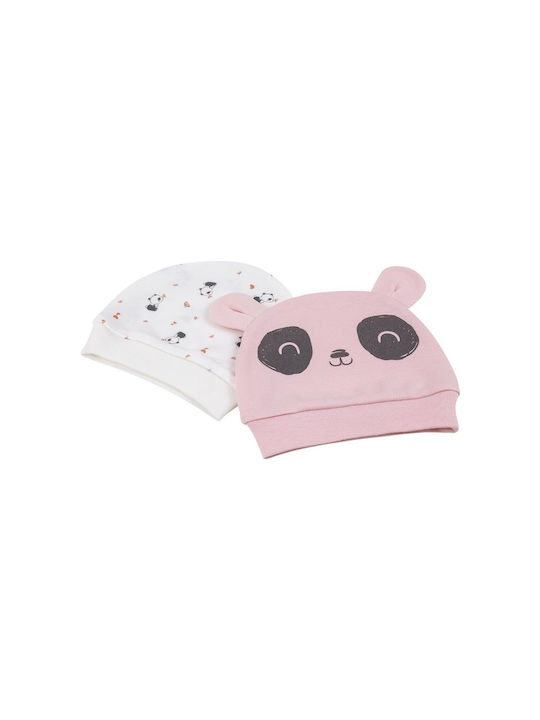 Kids Beanies Set Fabric Pink 2pcs