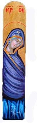 Image Holy Mary Wooden 8x41cm