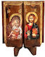 IconsGR Icoană Maica Domnului Cu Pruncul Lemn 21x21cm DK1HRIST