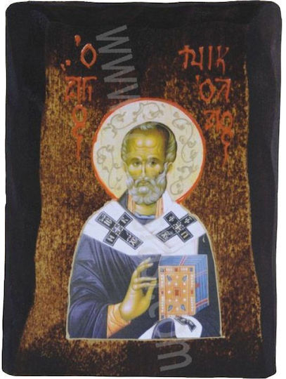 IconsGR Imaginea Sfântul Nicolae Lemn 25x38cm