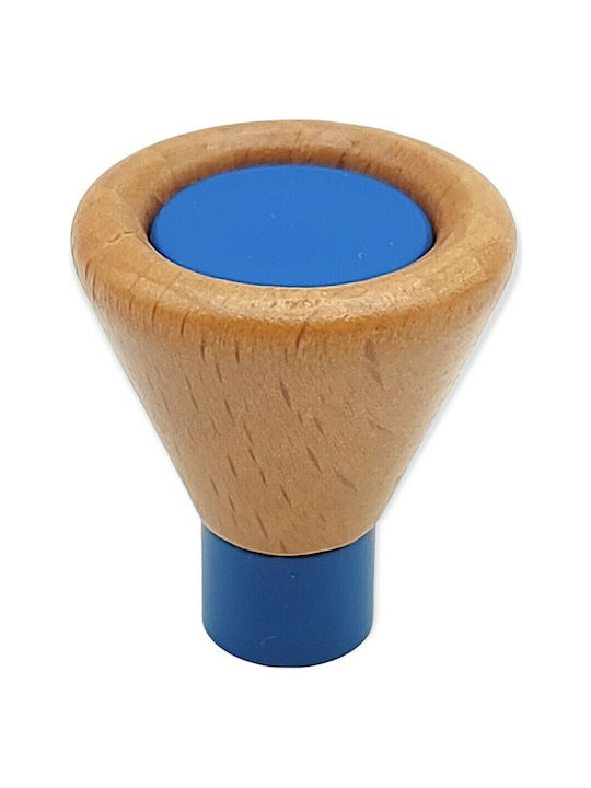Kids Knob Furniture made of Wooden & Metallic & Zamak in Light Blue Color 10593-GAL1 1pcs