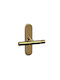 Convex Window Latche on Plate Gold 117mm (Hole Centers 43mm) 115WS26S16