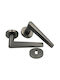 Lever Middle Door with Rosette Pair Gray