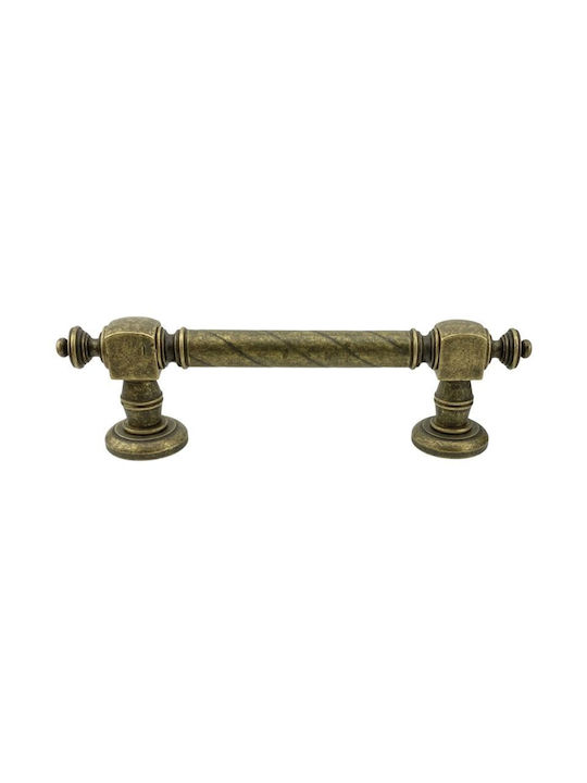 Front Door Vintage Handle 380mm for Both Sides Placement Bronze