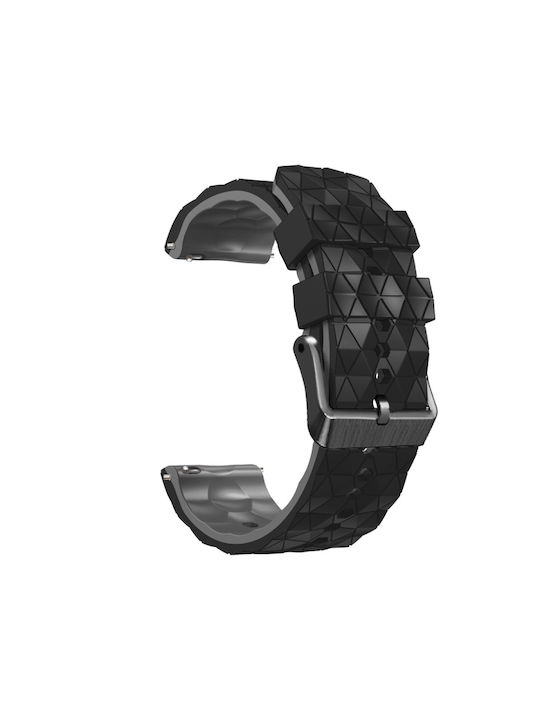 Football Pattern Two-color Strap Silicone Black (Amazfit Stratos 2s/3)