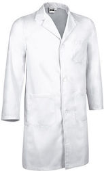 Unisex White Medical Dressing Gown