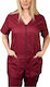 Femei Geacă medicală Burgundy