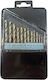 Uruisi Star Set of 13 Drills HSS with Cylindrical Shank for Metal
