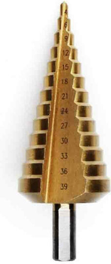 Konischer Bohrer HSS Titan für Metall και Holz 4-39mm