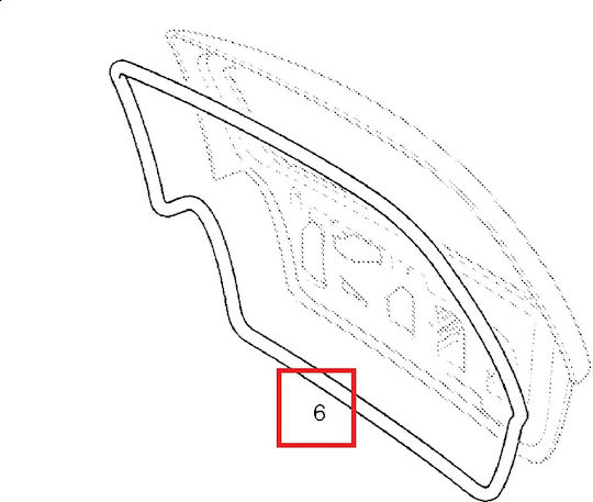 Türdichtung Gummi mit Installation Rückseite 4700435