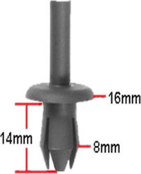 Car Plastic Clips 6 Pieces KLIIP-B39