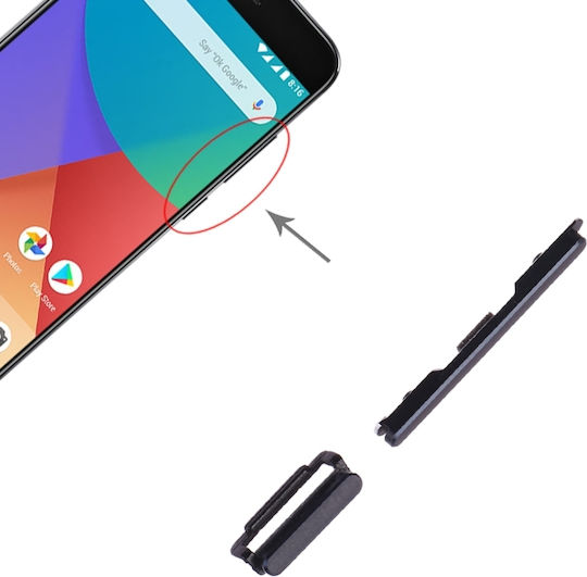 Πλαϊνά Πλήκτρα Μαύρο για Xiaomi Mi 5X/Mi A1