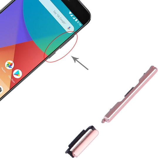 Πλαϊνά Πλήκτρα Ροζ για Xiaomi Mi 5X/Mi A1