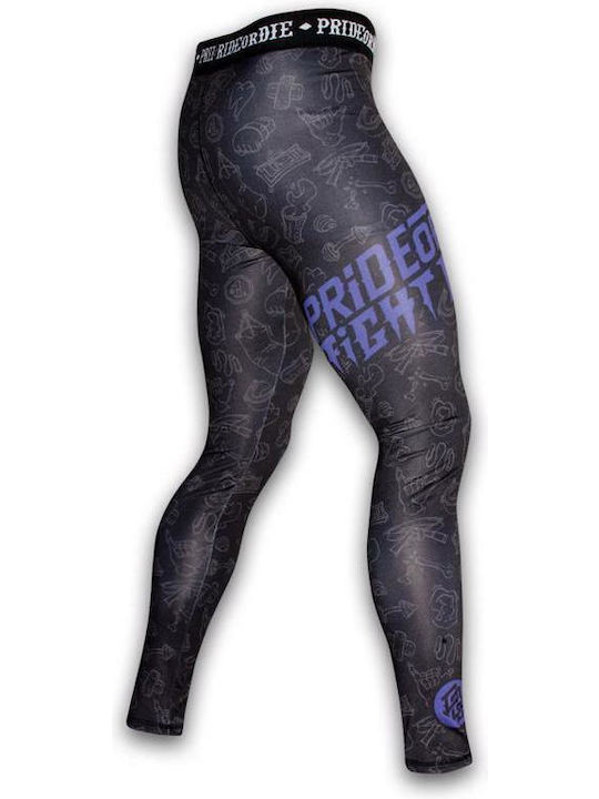 PrideOrDie Long Men Martial Arts Leggings Black